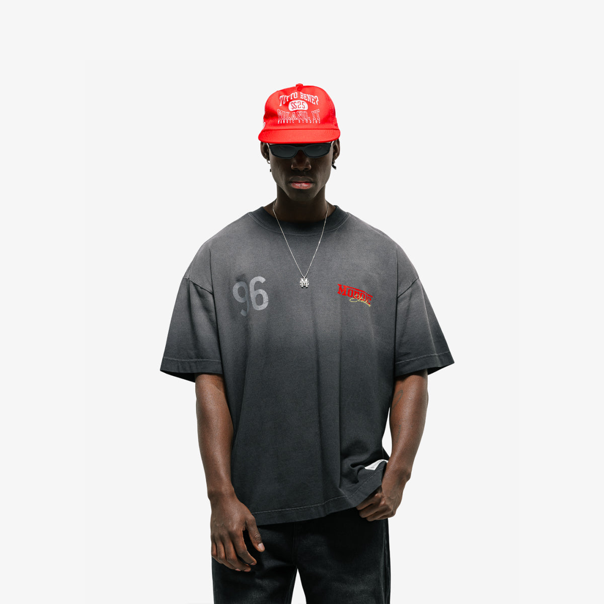 Monoic Camiseta Oversized Fit Monza 'Negro Osscuro'